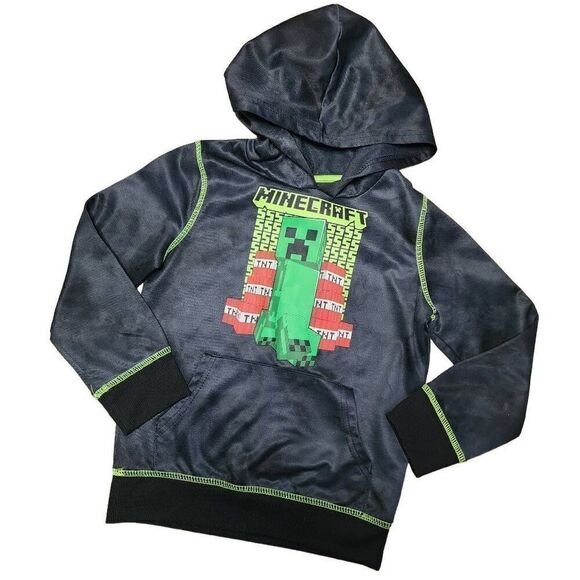 Jumping Beans Boys Tops, Minecraft Active Pullover Sweatshirt Hoodie, Sz 6 - Picture 1 of 5